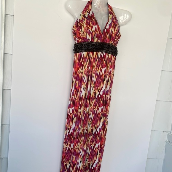 Sequin Hearts Red and Pink Halter Sundress - Picture 8 of 17
